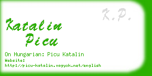 katalin picu business card